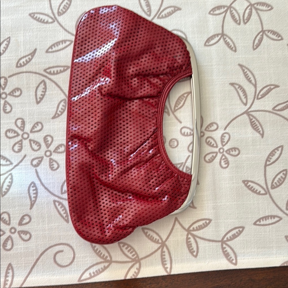 Express Red Perforated Handbag
